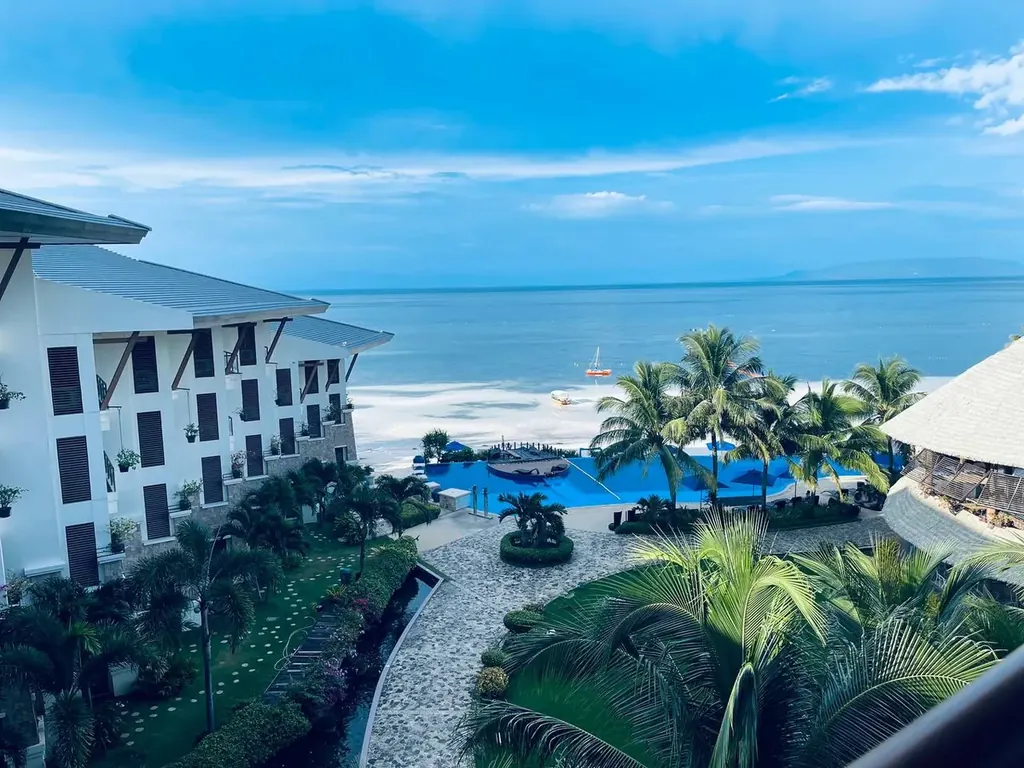 Bohol coastline and tropical plants