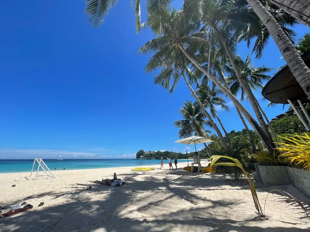 Boracay palm-lined beachfront